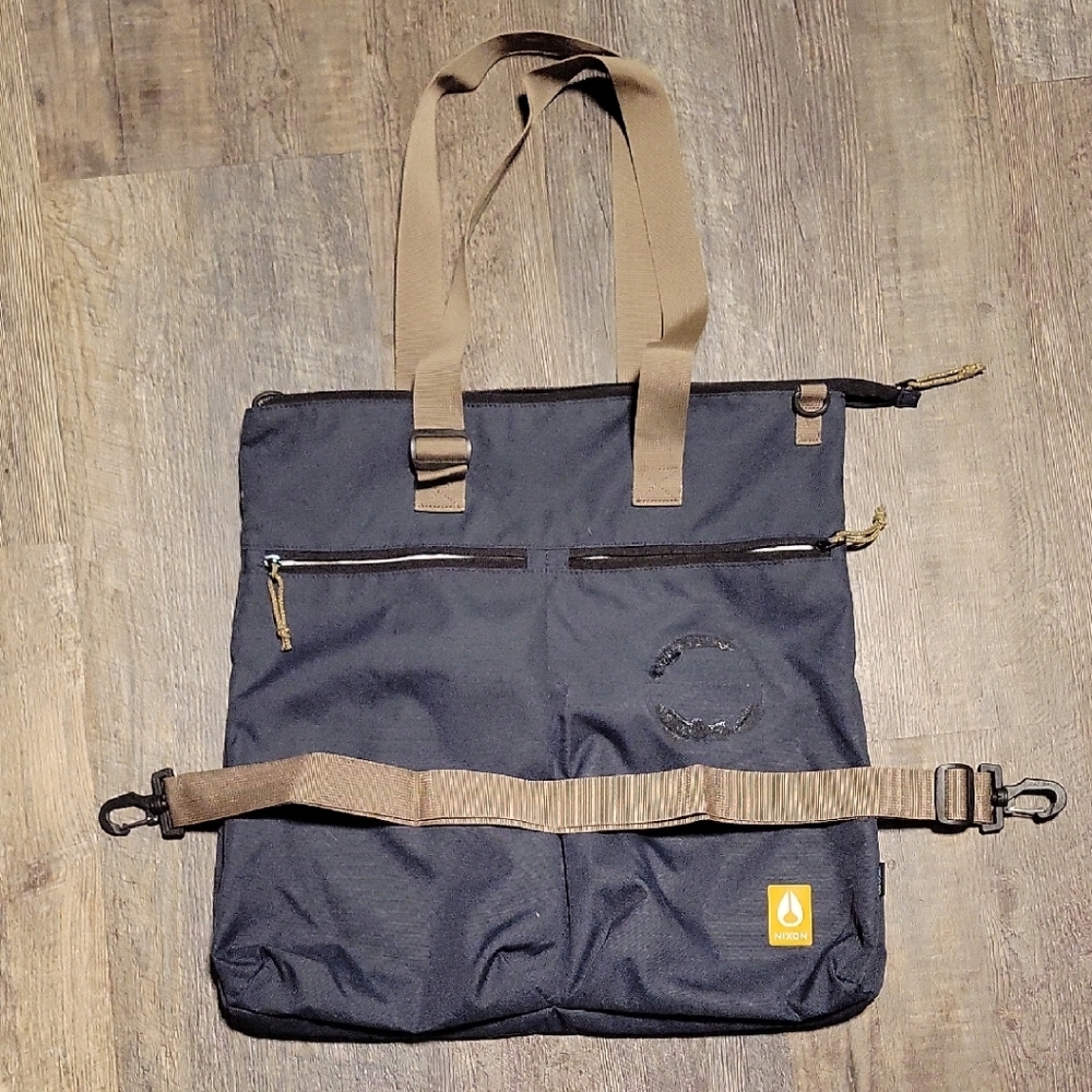 Nixon Black and Tan Messenger Bag